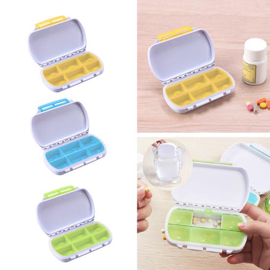 Портативный 6-слотовый водонепроницаемый контейнер для хранения таблеток, лекарственный футляр для путешествий
