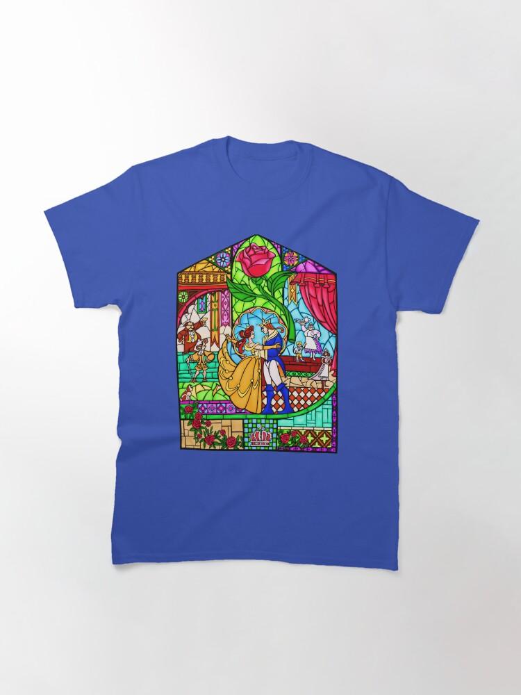 Beauty and the Beast Patterns of the Stained Glass Window Classic T-Shirt