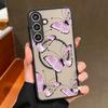 Магнитный чехол для телефона с узором «Цветы бабочки» для Samsung Galaxy S26 S25 S24 S23 S22 Ultra Plus S25 S24 S23 FE, задняя крышка из ТПУ и ПК
