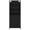 Highboard in Black Oak Look 69.5 x 34 x 180 cm Particleboard