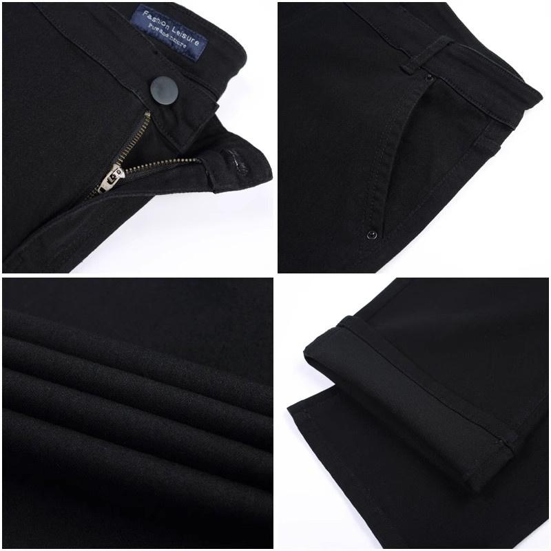 Men's Flared Jeans Boot Cut Leg Flared Male Designer Classic Denim Jeans Men's Mid Rise Stretch Loose Jeans