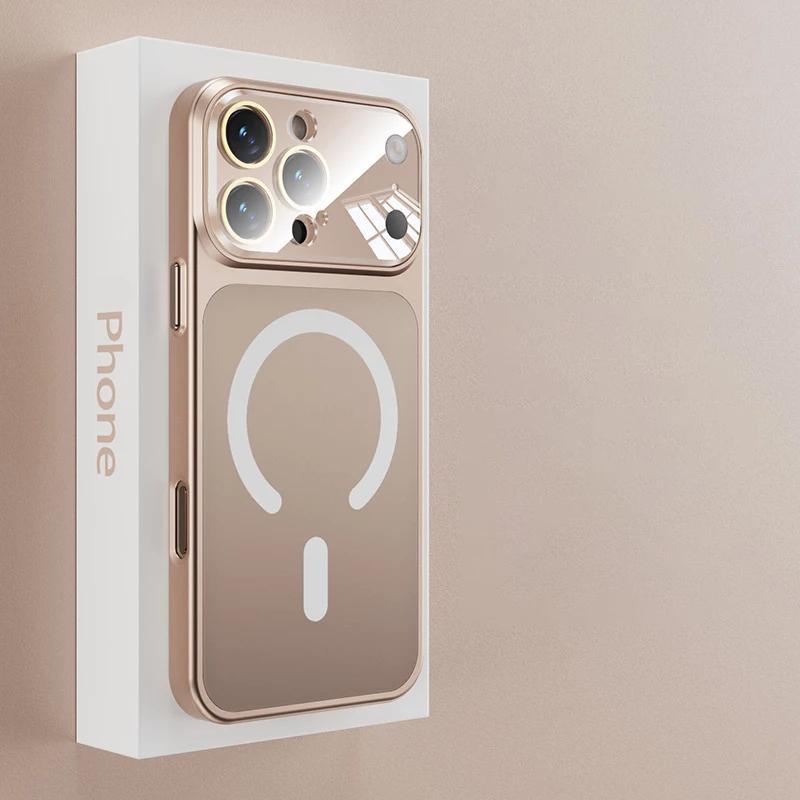 Original Matte For Magsafe Wireless Charge Nano AG Case for iPhone 17 16 15 14 13 Pro Max Tempered Glass Camera Protection Cover