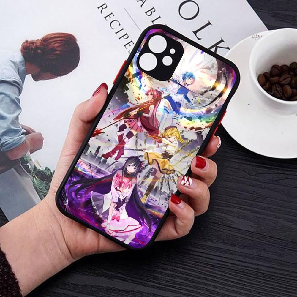 Чехол для телефона Puella Magi Madoka Magica для iPhone 14 11 12 13 Mini Pro Max 8 7 Plus X XR XS MAX Полупрозрачный матовый чехол