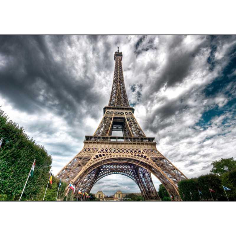 Framed Eiffel Tower & Leaning Tower of Pisa Poster with Free Shipping