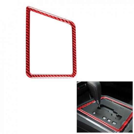 For Dodge Challenger 2008-2014 Red Carbon Fiber Gear Shift Frame Cover Trim