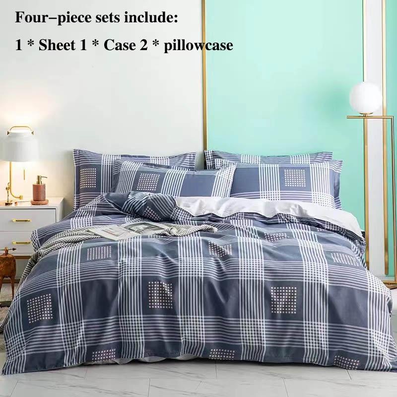 Печатная кровать, одиночные листы из четырех частей, набор домов для домашних кроватей