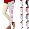 Women's Casual And Fashionable Outdoor Holiday Print Plaid Print Slim Fit Elastic Yoga Pants Nine Minute Pants