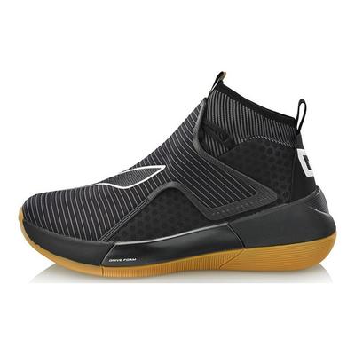 Баскетбольные кроссовки Li Ning Yu Shuai 12 с высоким верхом, мужские баскетбольные кроссовки, черные ABAN049-1