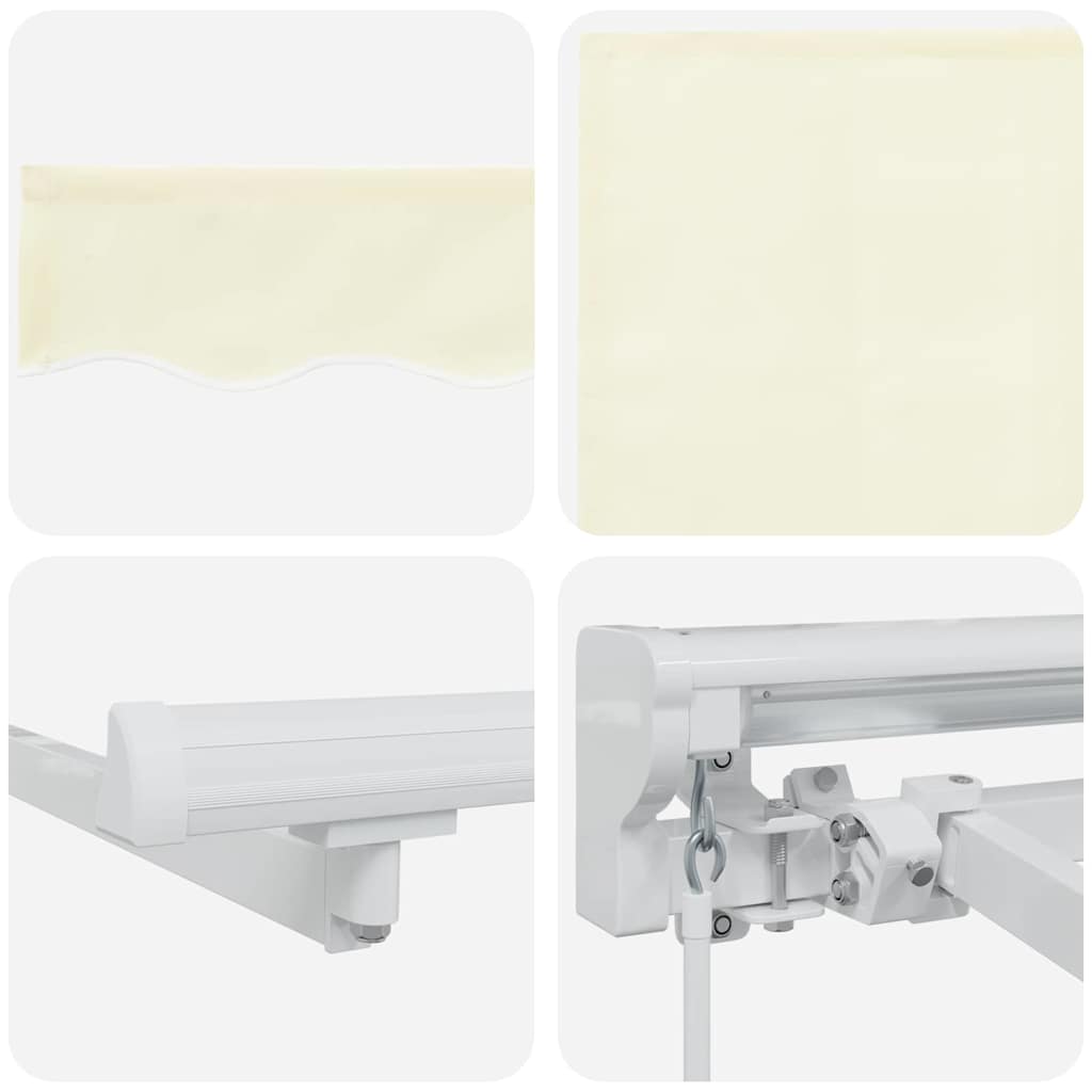Retractable Awning Frame Cream 250 x 200 cm Polyester with PU Coating