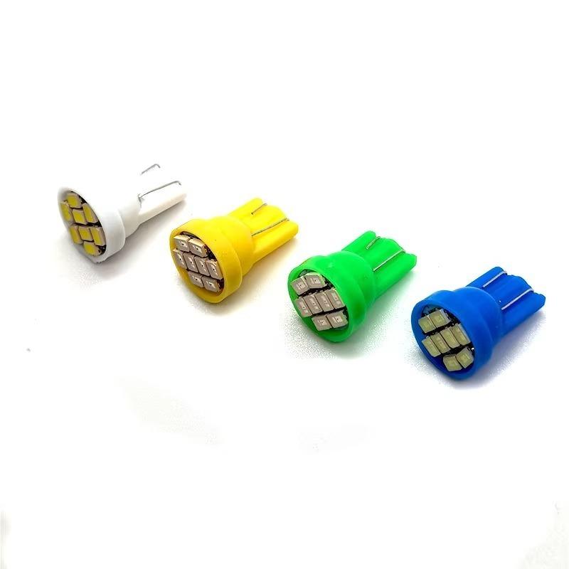 100PCS T10 2825 W5W DC 6V 6.3V 12V 24V 1210 LED Bulb Pinball Machine Battery Game Toy Car Console Flashlight Bulb White Red