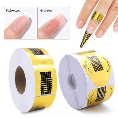 Nail Art 500Pcs держатель для бумаги прямоугольный подкова фототерапия ногтей кристалл наращивание ногтей золотой держатель для пальцев для маникюрных салонов