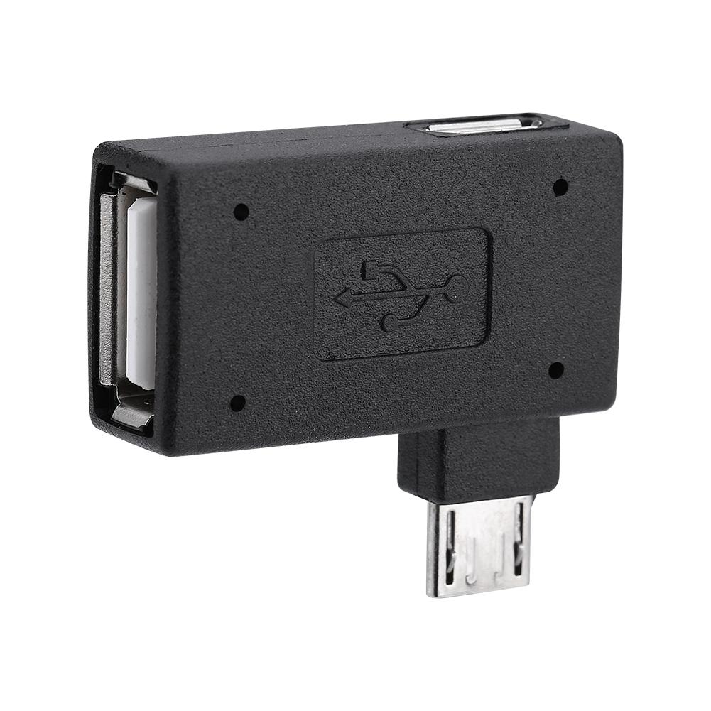2 шт. USB 2.0 адаптер «мама-папа» Micro OTG порт питания 90 градусов влево 90 градусов вправо под углом