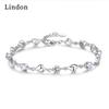 Линдон циркон браслет ювелирные изделия геометрические бусины браслеты-цепочки модный тонкий свадебный подарок для подруги женщин