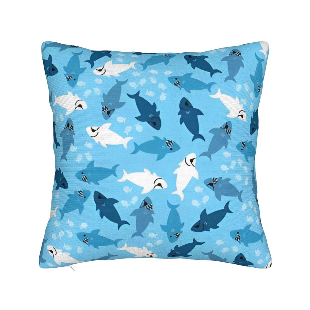Голова молотка Чехол для декоративной подушки Полиэстер Подушки для дивана Звездные китовые акулы Винтажный наволочка