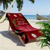 Festive wreath celebration vibes Print beach towel, quick drying, suitable for travel, outdoor sports, jogging, the beach and swimming, gift