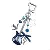 Брелок для ключей Y2K Гитара Кот для мужчин женщин Пентаграмма Бант Подвеска Мода Рок Панк Аксессуары для сумки Подарок