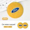 PCKF8 2pcs Car Coaster Water Cup Holder Mat Anti-slip Pad Accessories For Ford Escape Ecosport Fusion Explorer Expedition Taurus