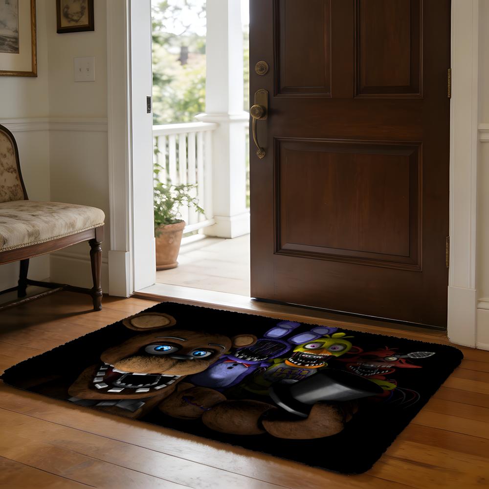 Floor Mat Soft Flannel Rug Non Slip Absorbent Mat for Bathroom Bedroom Home Decor Anime F Five N Nights at F Freddy