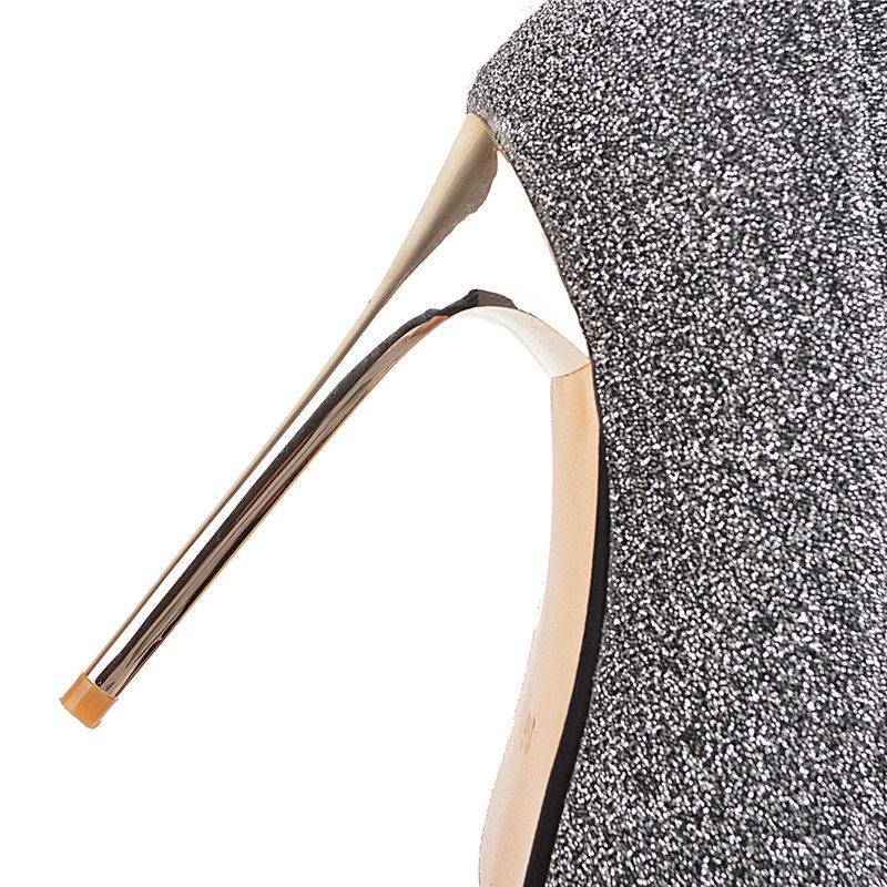 Женские сапоги на высоком каблуке, сексуальные сапоги в европейском и американском стиле, на тонком каблуке с острым носком и леопардовым принтом, большие размеры, эластичные сапоги