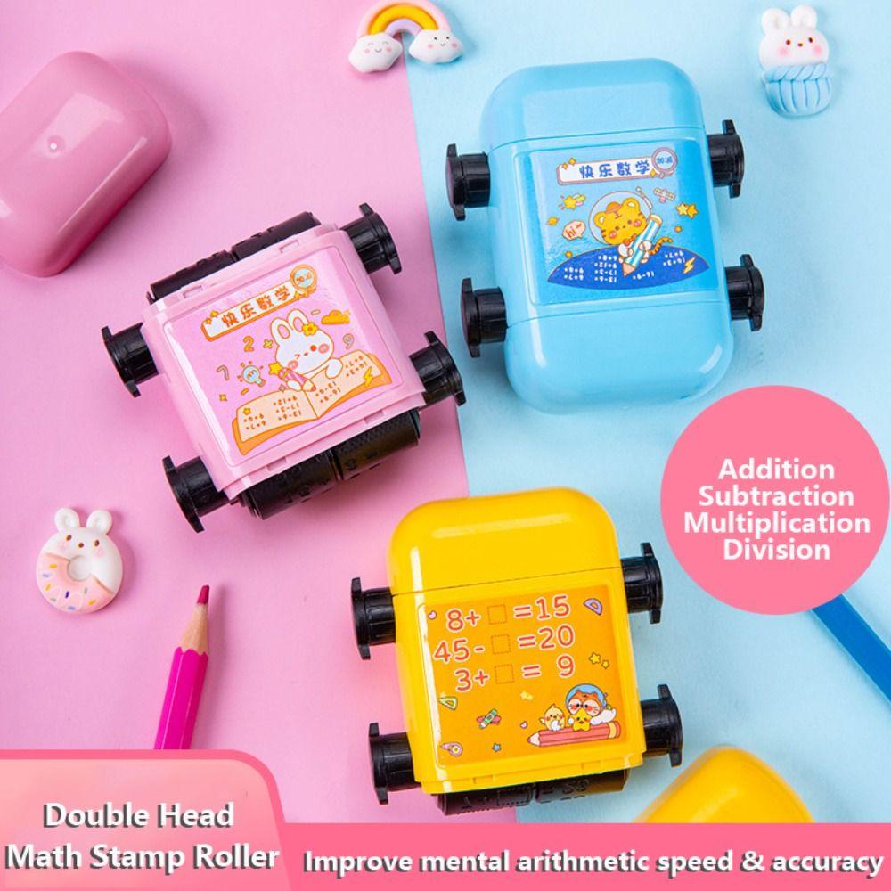 2-in-1 Math Rolling Stamp Reusable Arithmetic Practice Stamp High Quality Math Roller Stamp School