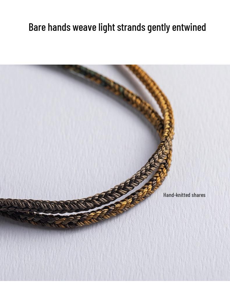 Роскошный плетеный вручную шнурок-подвеска из восьми нитей с нефритом