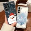 Чехол с принтом рождественской елки для Samsung Galaxy S25 S24 S22 Ultra S23 S24 FE A17 A56 A16 A36 A26 A55 A15 A25 A54 5G Прозрачный Мягкий ТПУ Чехол для телефона