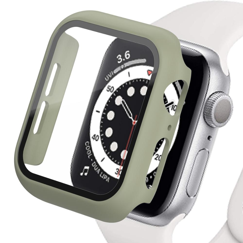 Стекло+Чехол Для Apple Watch корпус 45мм 41мм 44мм 40мм 42мм 38мм ремешок Аксессуар Защитное стекло iwatch серия 5 4 6 SE 3 7 8 9