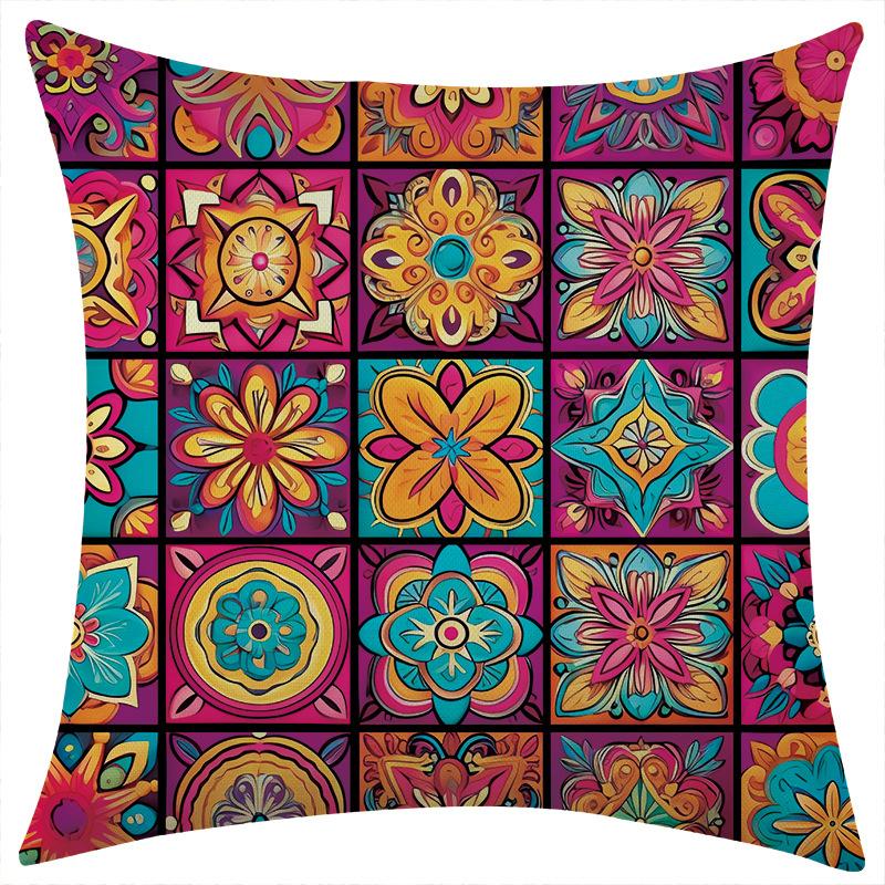 Новая Ретро Геометрическая Клетчатая Льняная Наволочка Автомобильная Диванная Поясничная Подушка Подушка