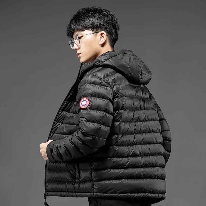 Мужская легкая пуховая куртка с капюшоном Canada Goose - Коллекция Осень/Зима 2025, Повседневная, Спортивная, Универсальная Мода.