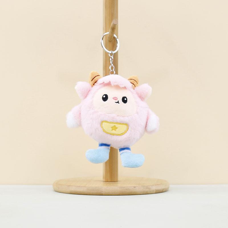 Cute Cartoon Plush Lamb Keychain Soft Sheep Doll Adorable Bag Accessory For Children