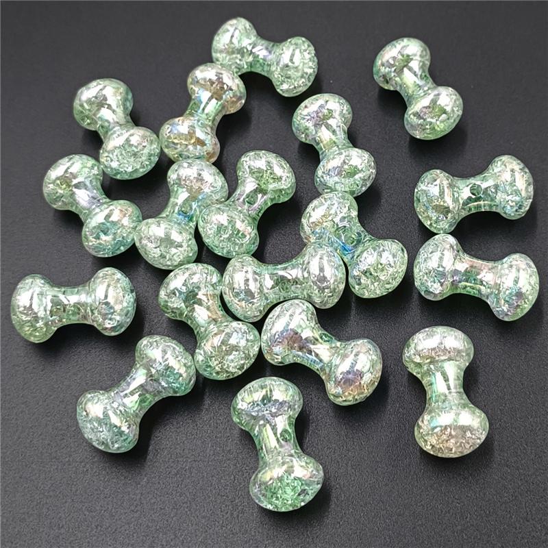 Материалы для изготовления украшений своими руками ручной работы, модные аксессуары в виде гантели, креативные бусины-вспышки цвета кристалл AB, 5 шт., браслет, ожерелье, акриловые аксессуары