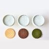 Set of Geometric Cookie Moulds Round Corrugated Cookie Knife 3D Hand Pressed Cookie Fondant Cake Decorating Tool