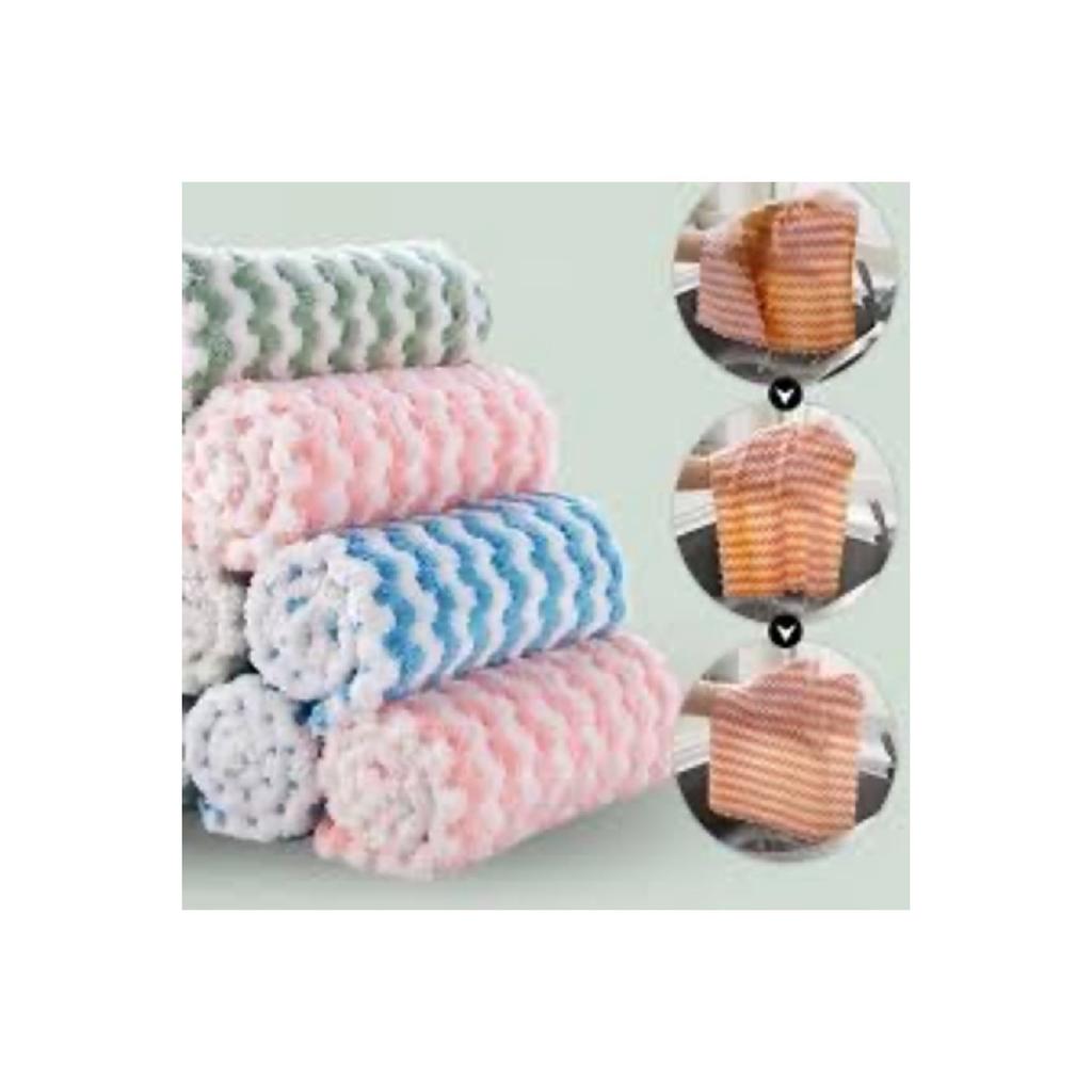 (3 куска) Мягкая текстурированная салфетка из микрофибры 30*30 см для кухни, не устойчива к пятнам и не имеет запаха