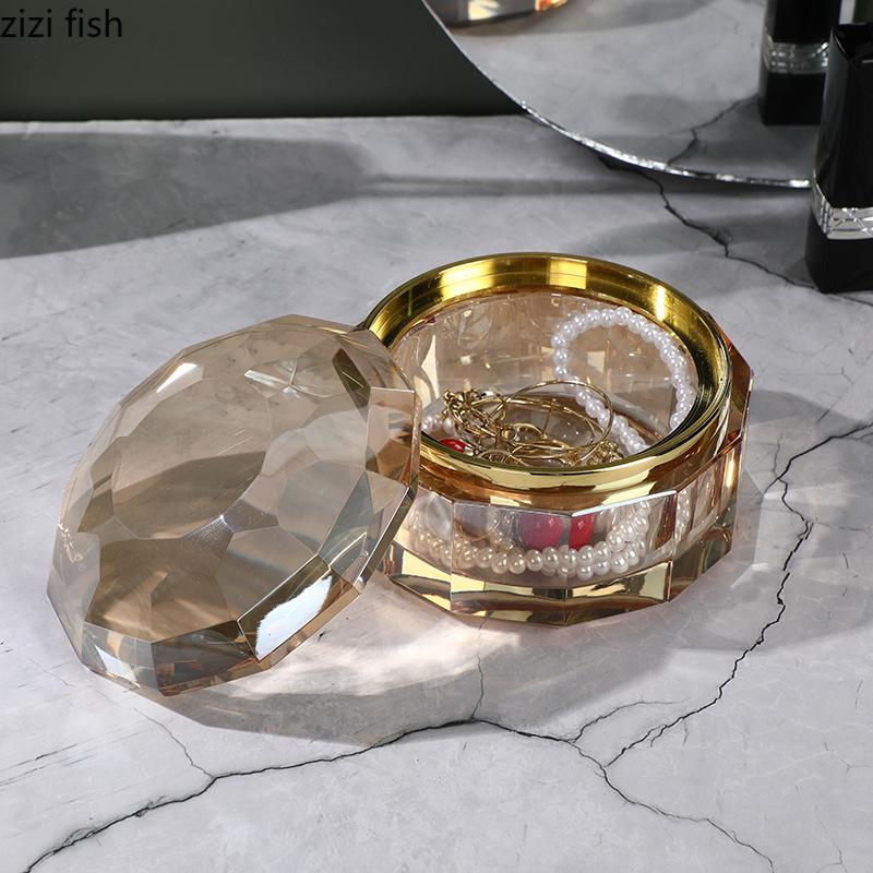Хрустальная банка для хранения, шкатулка для украшений, декоративная банка, шкатулка для хранения, органайзер для украшений, бутылки, банки для конфет, контейнер для еды