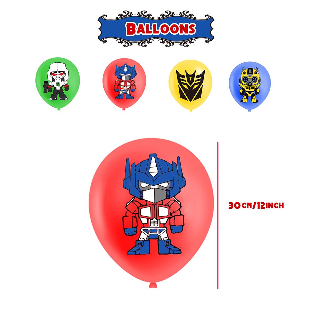 30PCS Transformers Themed Decorations Include Banner Balloons Cake Toppers Gift