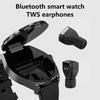 Новые умные часы TWS Bluetooth гарнитура два в одном шаге пульсометр кровяное давление монитор сна браслет