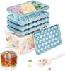 3 Pack Ice Trays for Freezer, 99 PCS Ice Cube Tray with Lid and Bin, Round Ice Cube Mold, Circle Ice Maker for Chilling Drinks (