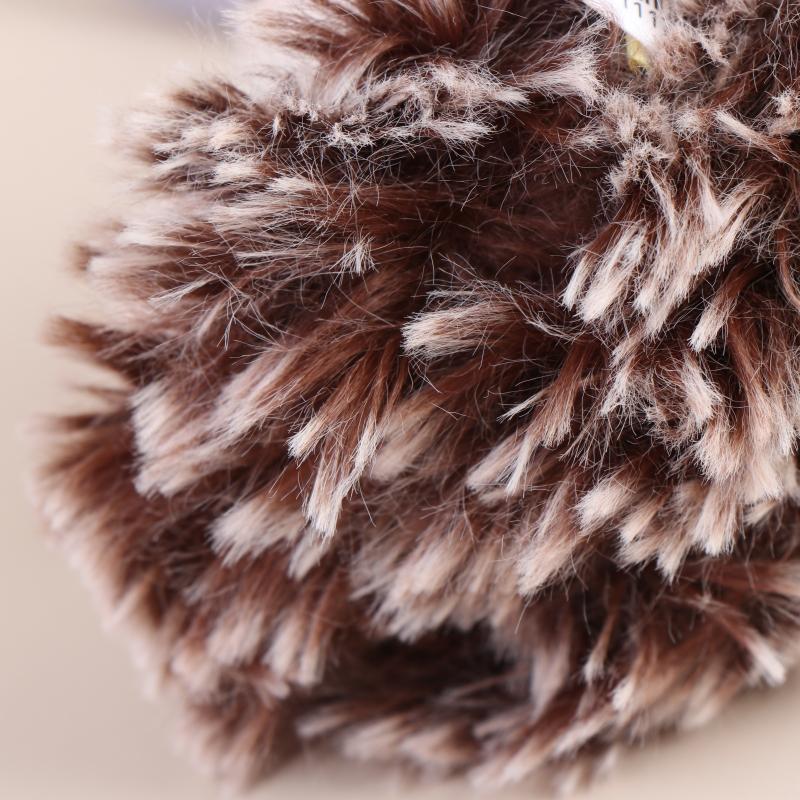Reversible Hedgehog Stuffed Plush Keychain Fluffy Mini Animal Doll Cute Bag Charm for Kids Christmas Gift Handbag Decor