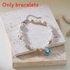 Shell Fish Tail Pendant Bracelets With Crystalline Beads For Women And Men