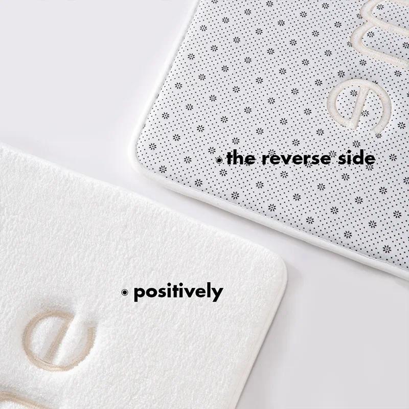 Плюшевый коврик для ванной с эффектом памяти 50x120 см – Ультрамягкий и с медленным восстановлением, Супервпитывающий нескользящий коврик для ванной, Длинные коврики для ног