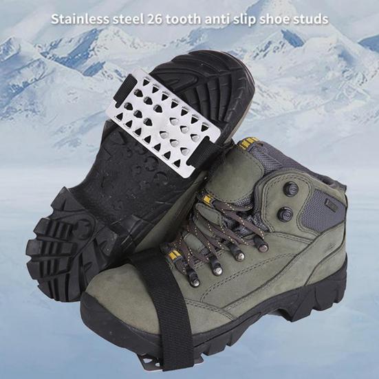 2/4/6 шт. Ледоступы для обуви Кошки с 26 стальными шипами Регулируемая ручка Зимняя ходьба Лед Снег Тяговые накладки Нескользящие Шипы для обуви Ботинок Захваты