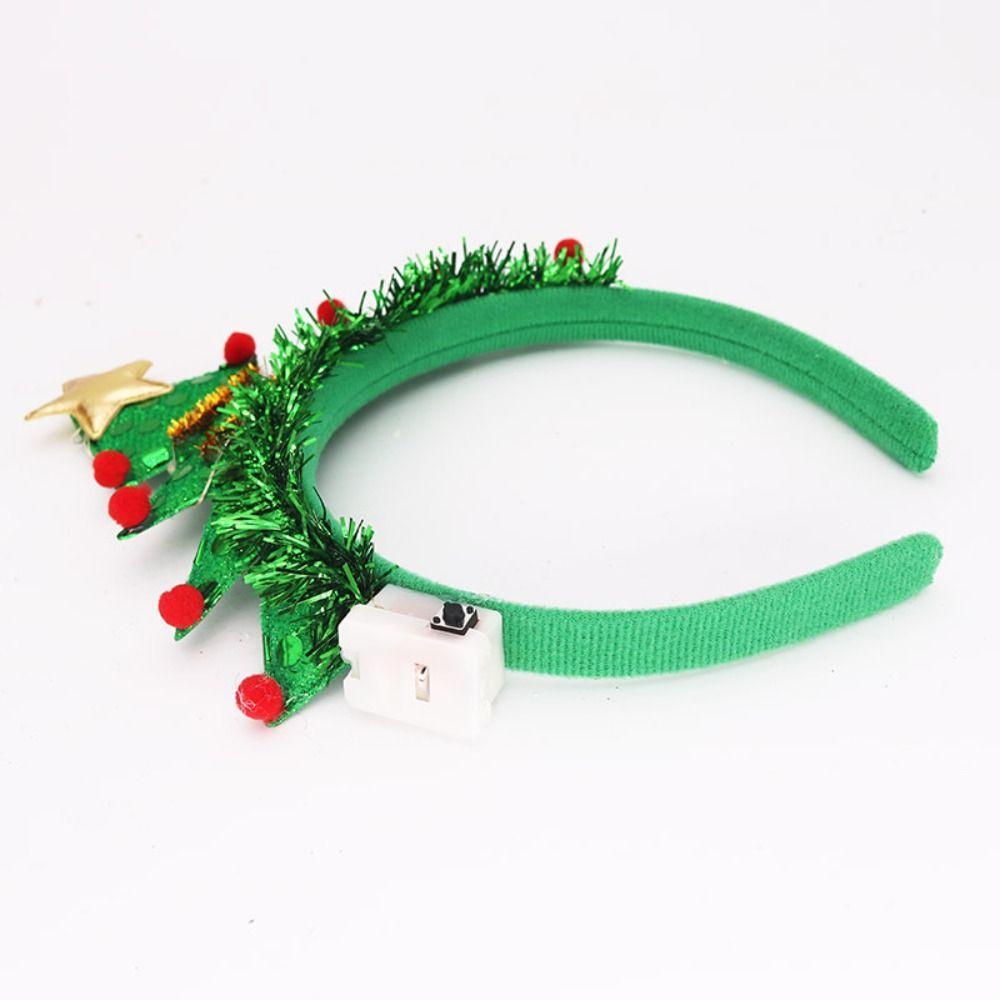 Elf LED Christmas Headband Christmas Decoration Glowing Headband Cute Antlers Headband Men
