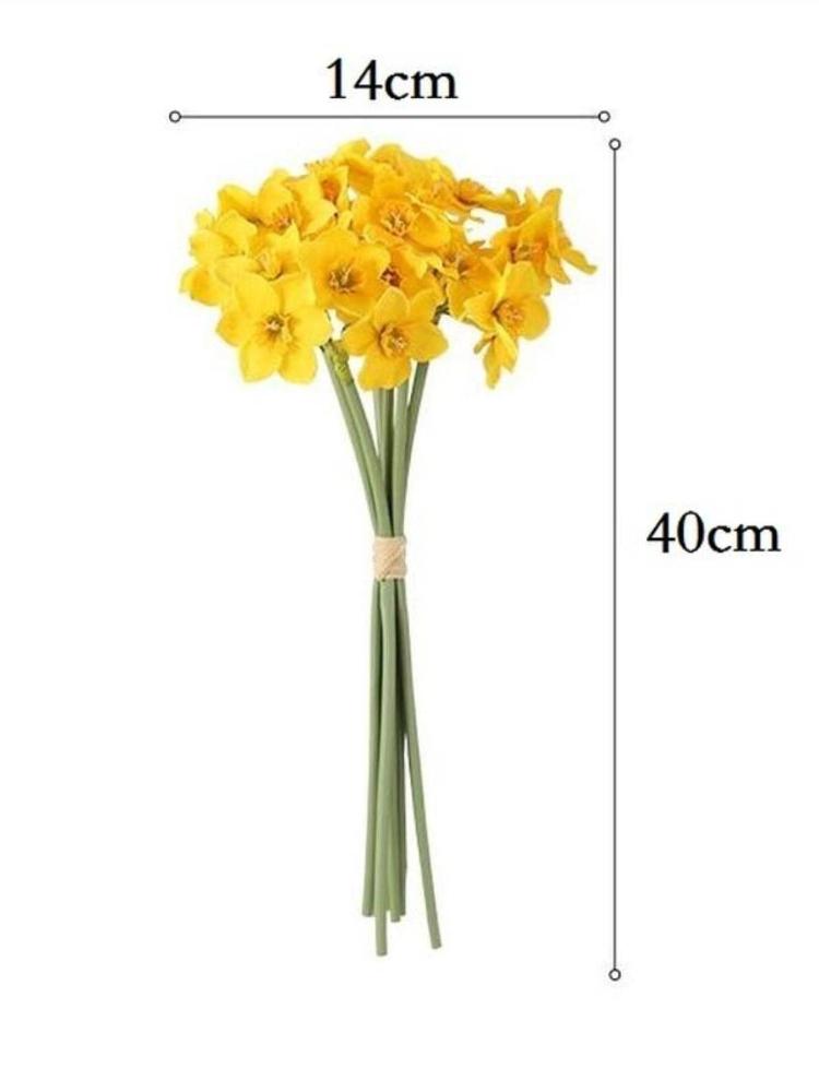 1 комплект Искусственные цветы нарциссов Искусственный цветок нарцисса Шелковые искусственные цветы Свадебный цветочный декор Букет для домашней вечеринки Свадебный офисный декор