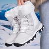 Women Snow Boots Winter Cotton Shoes Non-slip Warm Men Boots Thick Fur Platform Walking Shoes