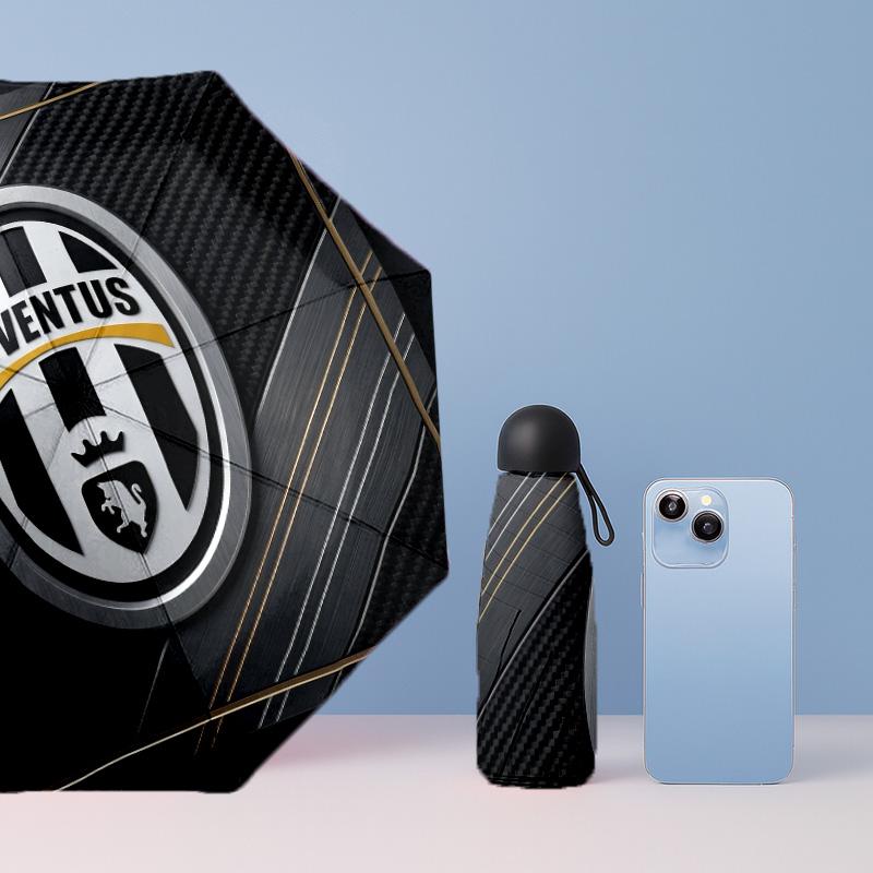 Компактный складной зонт Juventus FC с принтом, 5 сложений, 8 спиц, ветрозащитный, водонепроницаемый, легкий, портативный