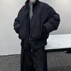 Мужская хлопковая утепленная куртка-бомбер в американском стиле - Зимний силуэт с воротником-стойкой, премиум-класс