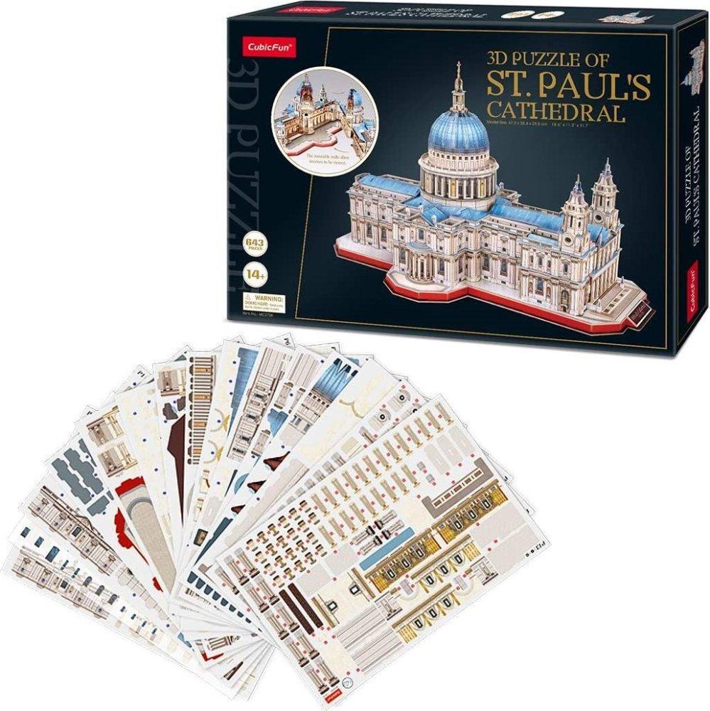 Cubic fun puzzle 3d katedra św. pawła w londynie - mc270h - 643 elementy