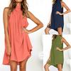 Womens Holiday Irregular Dress Ladies Summer Beach Sleeveless Party Dress