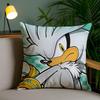 Cartoon S-SonicS Cushion Cover Plush Fabric Soft Double-Sided Printed Sofa Bedroom Home Decor Fine Gift Pillow Case
