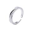 Simple Fashion Spiral Zinc Zinc Alloy Woman Men Fashion Jewelry Couple Ring Open Ring Finger Ring